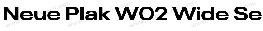 Neue Plak W02 Wide SemiBold字体转换